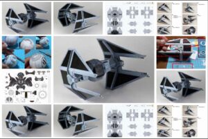 TIE/IN Interceptor. Star Wars. Paper models. 2 TIE/IN Interceptor. Star Wars. Paper models. collag in