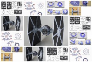 TIE-Fighter. Star Wars. Paper models. collagtie