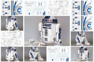 R2-D2 Paper models. Star Wars. rdcol
