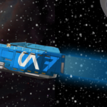 Tatooine Transit StarSpeeder 1000. Paper model. Star Wars.