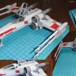 X-wing starfighter T-65B. Paper model. Star Wars