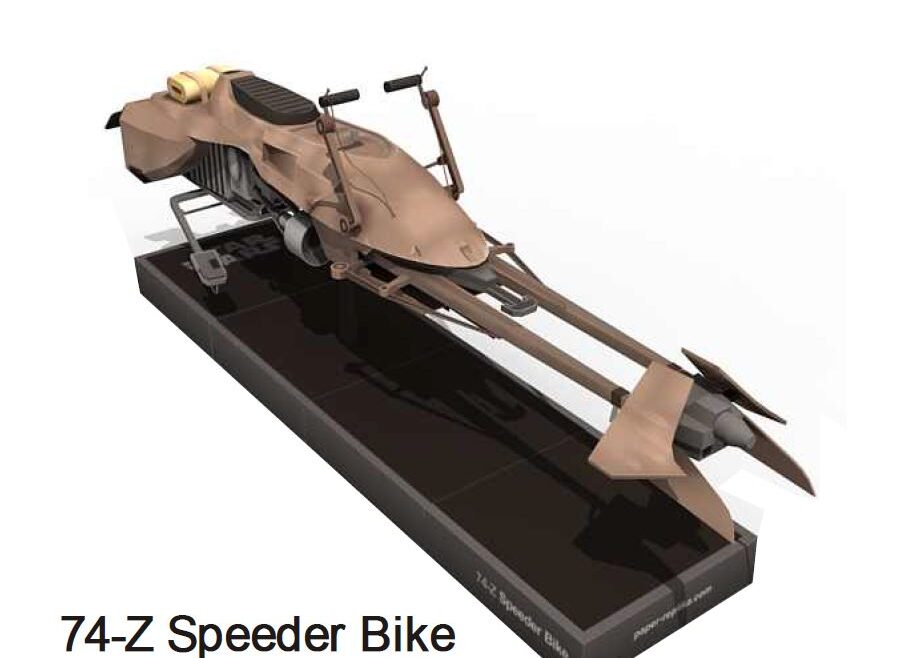 74-Z Speeder Bike. Paper model. Star Wars. 1 74-Z Speeder Bike. Paper model. Star Wars. 74 z
