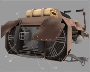 74-Z Speeder Bike. Paper model. Star Wars. 5 74-z04
