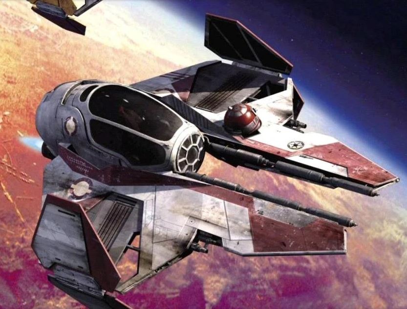 ETA-2 Истребитель-джедай Оби-Ван. Бумажная модель. Звездные войны. 1 ETA-2 Obi-Wans Jedi Starfighter